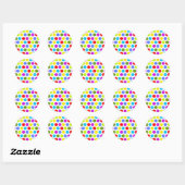 Sticker Rond Points Colorés (Feuille)