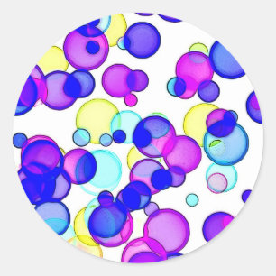 Sticker Rond Points d'aquarelle des cercles lumineux