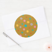 Sticker Rond Points d'aquarelle multicolores 4 (Enveloppe)