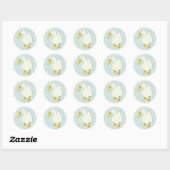 Sticker rond points de baiser de canard (Feuille)