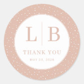 Sticker Rond Points de danse élégants pêche (Devant)