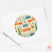 Sticker Rond Points de repère des États-Unis d'Amérique (Enveloppe)