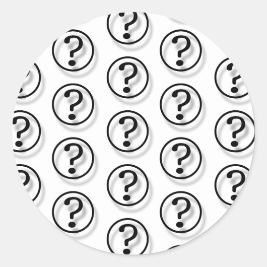 Sticker Rond Points d'interrogation (Devant)