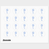 Sticker Rond Points d'interrogation en spirale (Feuille)