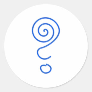 Sticker Rond Points d'interrogation en spirale