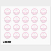 Sticker Rond Points et Baby showers roses (Feuille)
