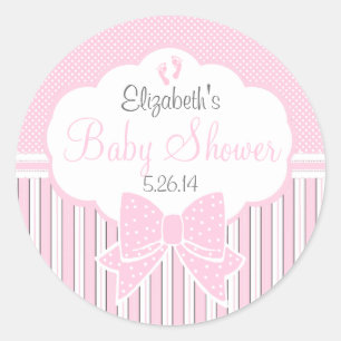 Sticker Rond Points et Baby showers roses