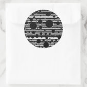 Sticker Rond Points et rayures noirs et blancs (Sac)