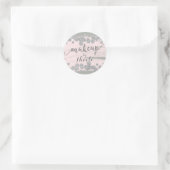 Sticker Rond Points étincelants rose et gris maquillage par (Sac)