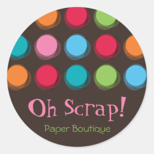 Sticker Rond Points Fuzzy Couleur Fun Party favorise les Sticke