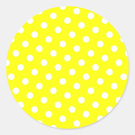 Sticker Rond Points jaune et blanc (Devant)