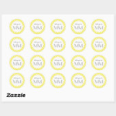 Sticker Rond Points Jaunes Monogrammes - do-it-yourself Étiquet (Feuille)