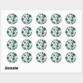 Sticker Rond Points Leopard Brown et Turquoise PrintPolka (Feuille)