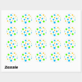 Sticker Rond Points lumineux amusants (Feuille)