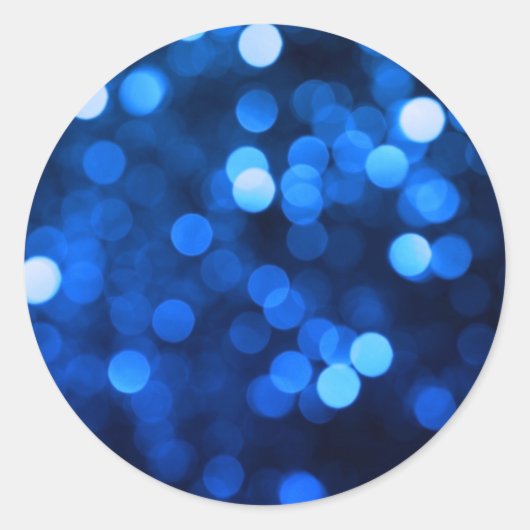 Sticker Rond Points lumineux bleus Abstraits (Devant)