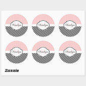 Sticker Rond Points mignons et bandes (Feuille)