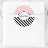 Sticker Rond Points mignons et bandes (Sac)