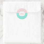 Sticker Rond Points mignons et Chevron (Sac)