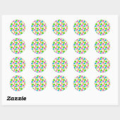 Sticker Rond Points multicolores (Feuille)
