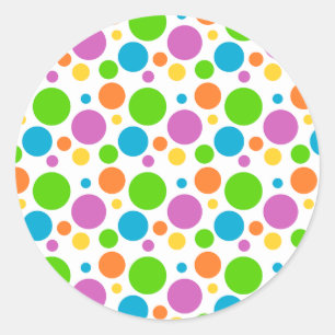 Sticker Rond Points multicolores
