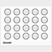 Sticker Rond Points noirs et blancs monogrammes - do-it-yoursel (Feuille)