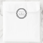 Sticker Rond Points noirs et blancs monogrammes - do-it-yoursel (Sac)