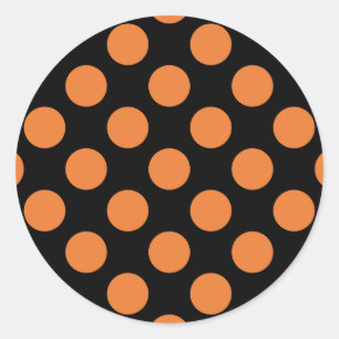 Sticker Rond Points noirs et orange