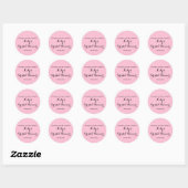 Sticker Rond Points rose et blanc de Merci doux (Feuille)