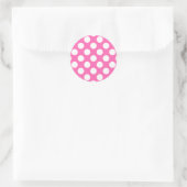 Sticker Rond Points roses chauds (Sac)