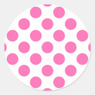Sticker Rond Points roses chauds