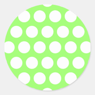 Sticker Rond Points verts et blancs