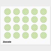 Sticker Rond Points verts plats et Motif ovale (Feuille)