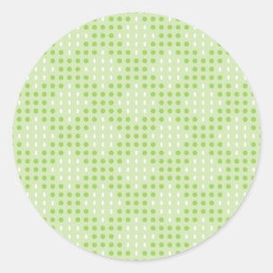Sticker Rond Points verts plats et Motif ovale