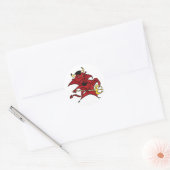 Sticker Rond Pointy Red Devil (Enveloppe)