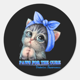 Sticker Rond Poireaux Pour La Cure Diabète Sensibilisation Cute