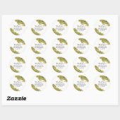 Sticker Rond Poires Fruit sur Treillis | Merci (Feuille)