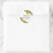 Sticker Rond Poires Fruit sur Treillis | Merci (Sac)