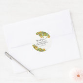 Sticker Rond Poires Fruit sur Treillis | Merci (Enveloppe)