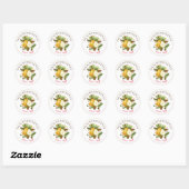 Sticker Rond Poires Fruit tropical hawaïen (Feuille)