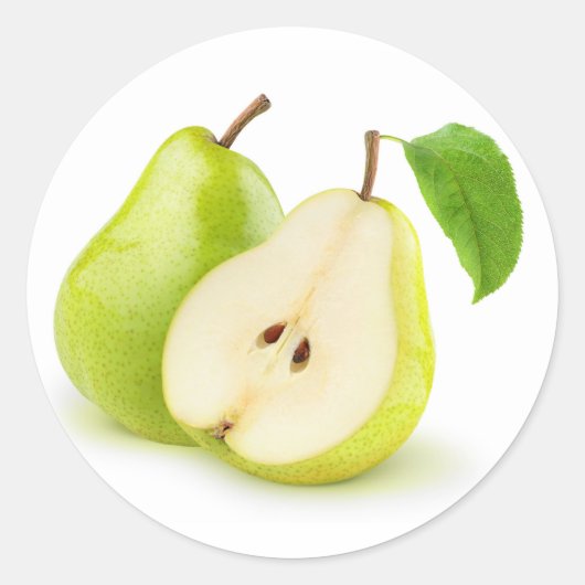 Sticker Rond Poires vert jaune (Devant)