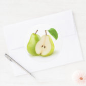Sticker Rond Poires vert jaune (Enveloppe)