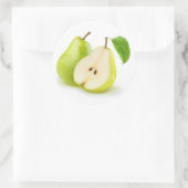 Sticker Rond Poires vert jaune (Sac)