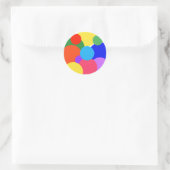 Sticker Rond Pois arc-en-ciel (Sac)