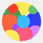 Sticker Rond Pois arc-en-ciel (Devant)