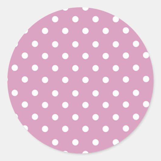 Sticker Rond pois blanc sur arrière - plan rose (Devant)
