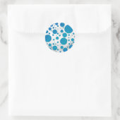 Sticker Rond Pois bleu océan (Sac)