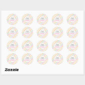 Sticker Rond Pois brillants (Feuille)