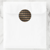 Sticker Rond pois brun sur noir (Sac)