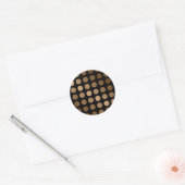 Sticker Rond pois brun sur noir (Enveloppe)