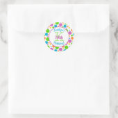 Sticker Rond Pois coloré | Anniversaire (Sac)